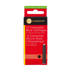 Manuscript Naboje z atramentem do pióra czarny 12 szt.