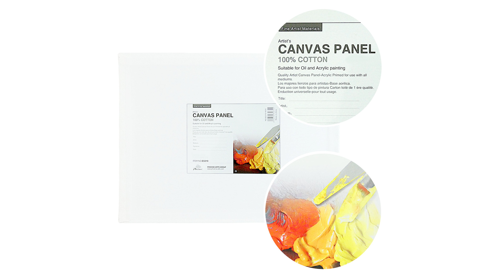 Phoenix Studio Canvas Board 50x70 cm, cotton