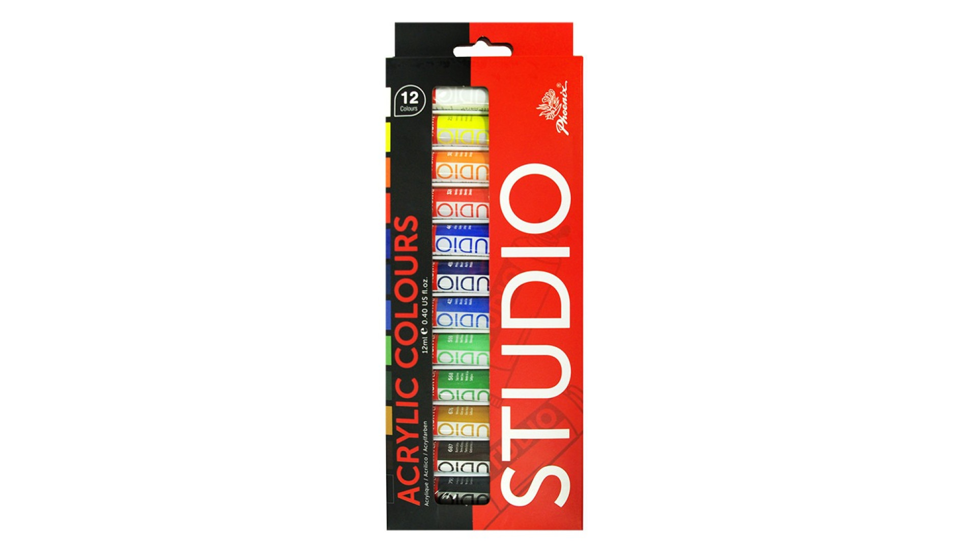 Phoenix Acrylic Paint Set – 12 Colours x 12 ml