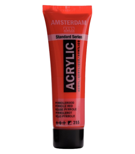 Amsterdam Standard Series Acrylic Tube 20 ml Pyrrole Red 315