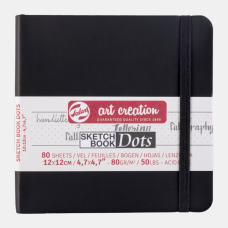 Talens Art Creation Dot Book Black 12 x 12 cm, 80 g, 80 sheets