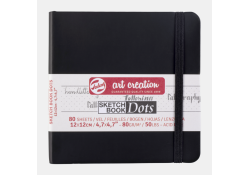 Talens Art Creation Dot Book Black 12 x 12 cm, 80 g, 80 sheets