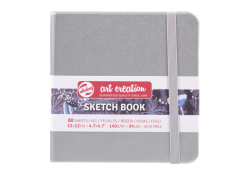 Talens Art Creation Sketchbook Silver 12 x 12 cm, 140 g, 80 sheets