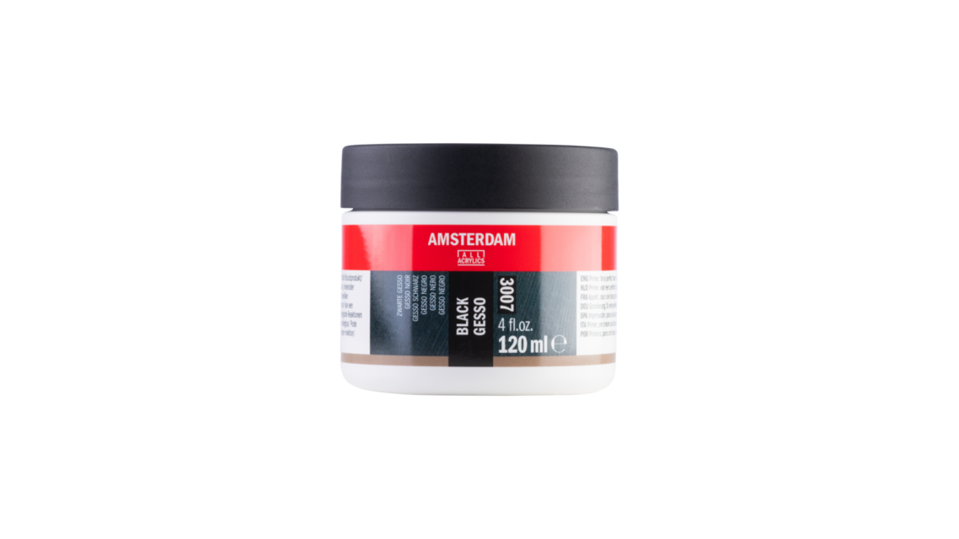 Amsterdam Gesso, czarne, pojemnik 120 ml