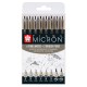 Sakura Pigma Micron Fineliner, zestaw 8 szt Light Cool Gray & Cool Gray