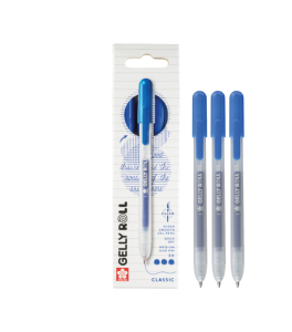 Sakura Gelly Roll Classic Retractable Gel Pens, 3-Pack Blue Sakura Gelly Roll Classic Retractable Gel Pens, 3-Pack Blue