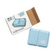 Szmal Empty Metal Watercolour Box Mini BLUE for 6 Watercolour Pans (12 Half Pans)