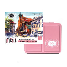 Szmal Aquarius Mini Urban Sketchers Pink 8 colours, Half Pans
