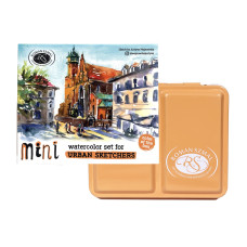 Szmal Aquarius Mini Urban Sketchers Apricot 8 colours, Half Pans