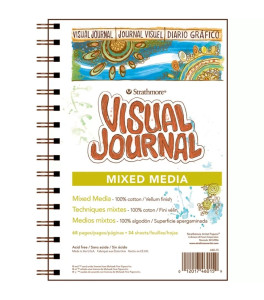 STRATHMORE 500 Visual Journal Universal Mixed Media Pad 14x20 cm 190gsm 34 sheets 100% cotton