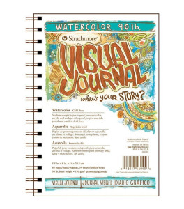 STRATHMORE Visual Journal Blok do akwareli 14x20 cm 190g 34a spirala 