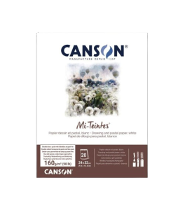 Canson Mi–Teintes Pastel Pad 24x32 cm 160g 20 Sheets White