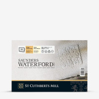 SUNDERS WATERFORD Watercolour Pad 300g 26x18cm 20 sh Rough White 100% cotton