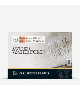 SAUNDERS WATERFORD Watercolour Pad 300g 31x23cm 20 sh Hot Pressed White 100% cotton