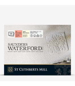 SAUNDERS WATERFORD Watercolour Pad 300g 41x31cm 20 sh Hot Pressed White 100% cotton