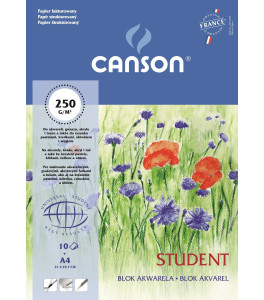 Canson STUDENT Watercolour Pad 250g A4 10 Sheets
