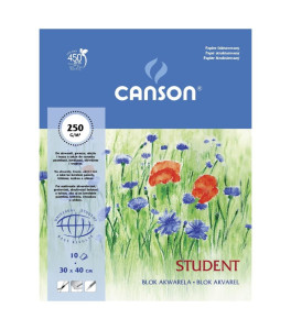 Canson STUDENT Watercolour Pad 250g 30x40 cm 10 Sheets