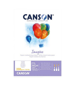 Canson Imagine MIXED MEDIA Pad 200g A5 50 Sheets