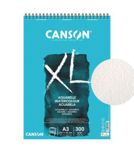 Canson XL AQUARELLE Watercolour Pad A3 300g 30 Sh Spiral Bound