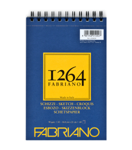Szkicownik 1264–Fabriano Schizzi Sketches 90g A5, 60 ark. na spirali 