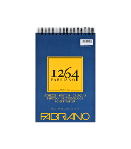 Fabriano 1264 Schizzi Sketchbook 90g A4, 120 Sheets, Spiral Bound