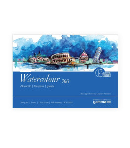 Blok do akwareli Gamma WATERCOLOUR 300g 12,5x18 cm 10a