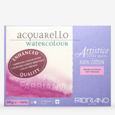 Fabriano ARTISTICO Watercolour Pad Extra White 300g 23x30,5 cm 20 Sheets Hot Pressed (Grana satinata)