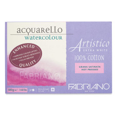 Fabriano ARTISTICO Watercolour Pad Extra White 300g 30,5x45,5 cm 20 Sheets Hot Pressed (Grana satinata)