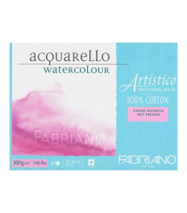 Blok do akwareli Fabriano ARTISTICO Traditional White 300g 23x30,5cm 20a Hot Pressed (Grana satinata)