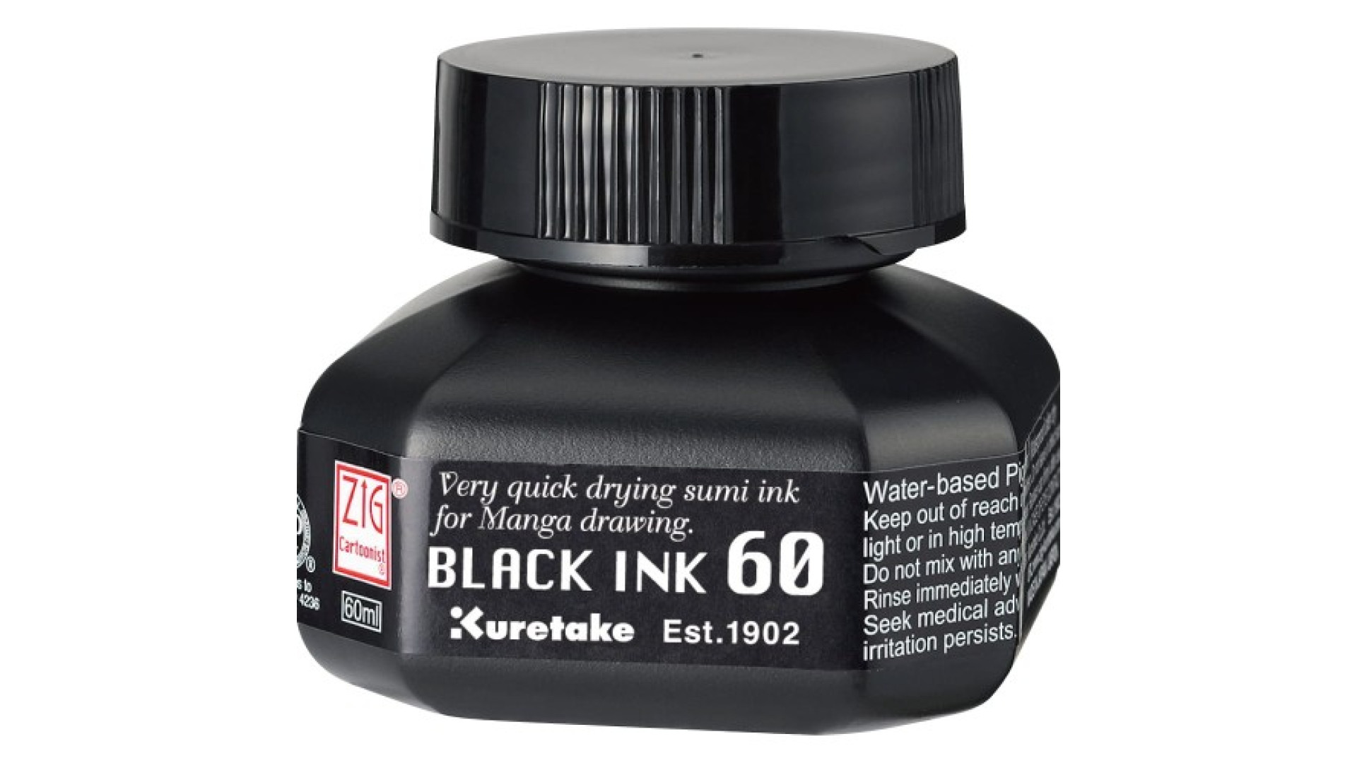 Kuretake ZIG CARTOONIST BLACK INK 60 ml