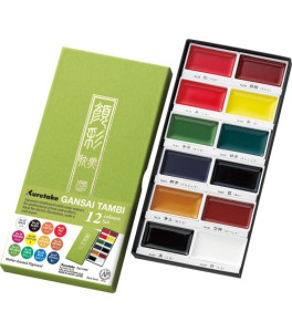 Kuretake Gansai Tambi Farby akwarelowe 12 kolorów set I