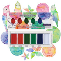Zestaw farb akwarelowych granulujących 5 kolorów Kuretake Gansai Tambi Granulating Colors Set 3
