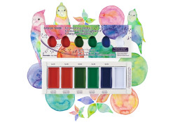 Kuretake Gansai Tambi Granulating Colors Set 3 watercolor paint set 5 colours