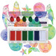 Kuretake Gansai Tambi Granulating Colors Set 3 watercolor paint set 5 colours