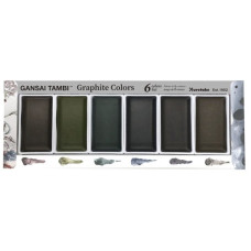 Kuretake Gansai Tambi Watercolour Graphite 6 colours set