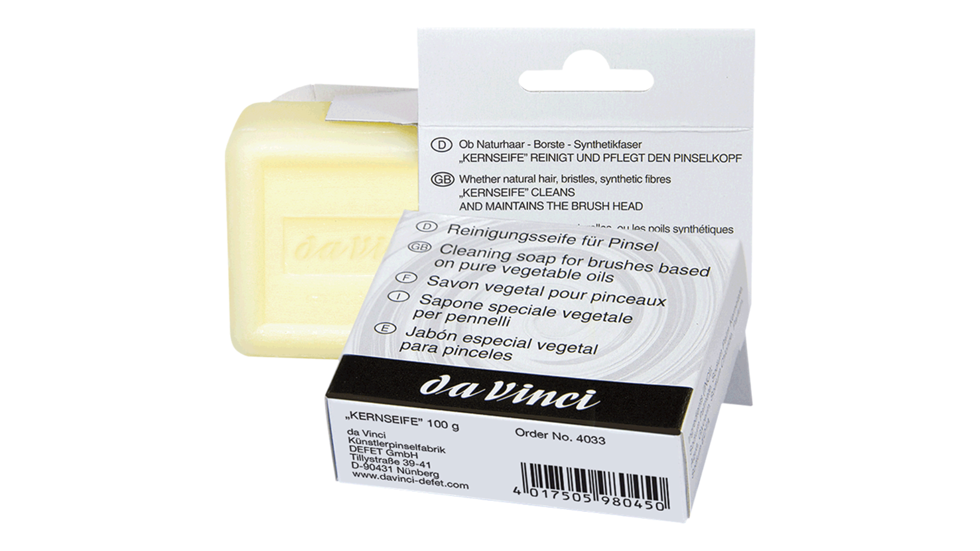 KERNSEIFE - a special soap that cleans and maintains the brush head, 100 g in carton packing