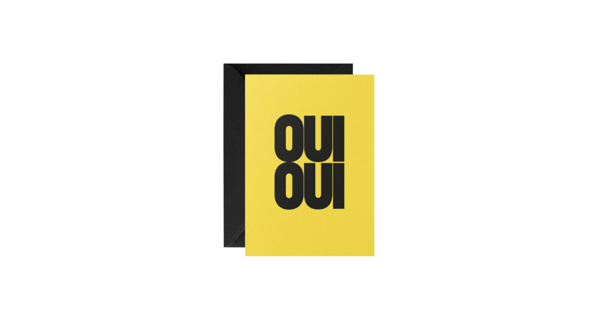 NUUNA Greeting Card Oui Oui – with black envelope