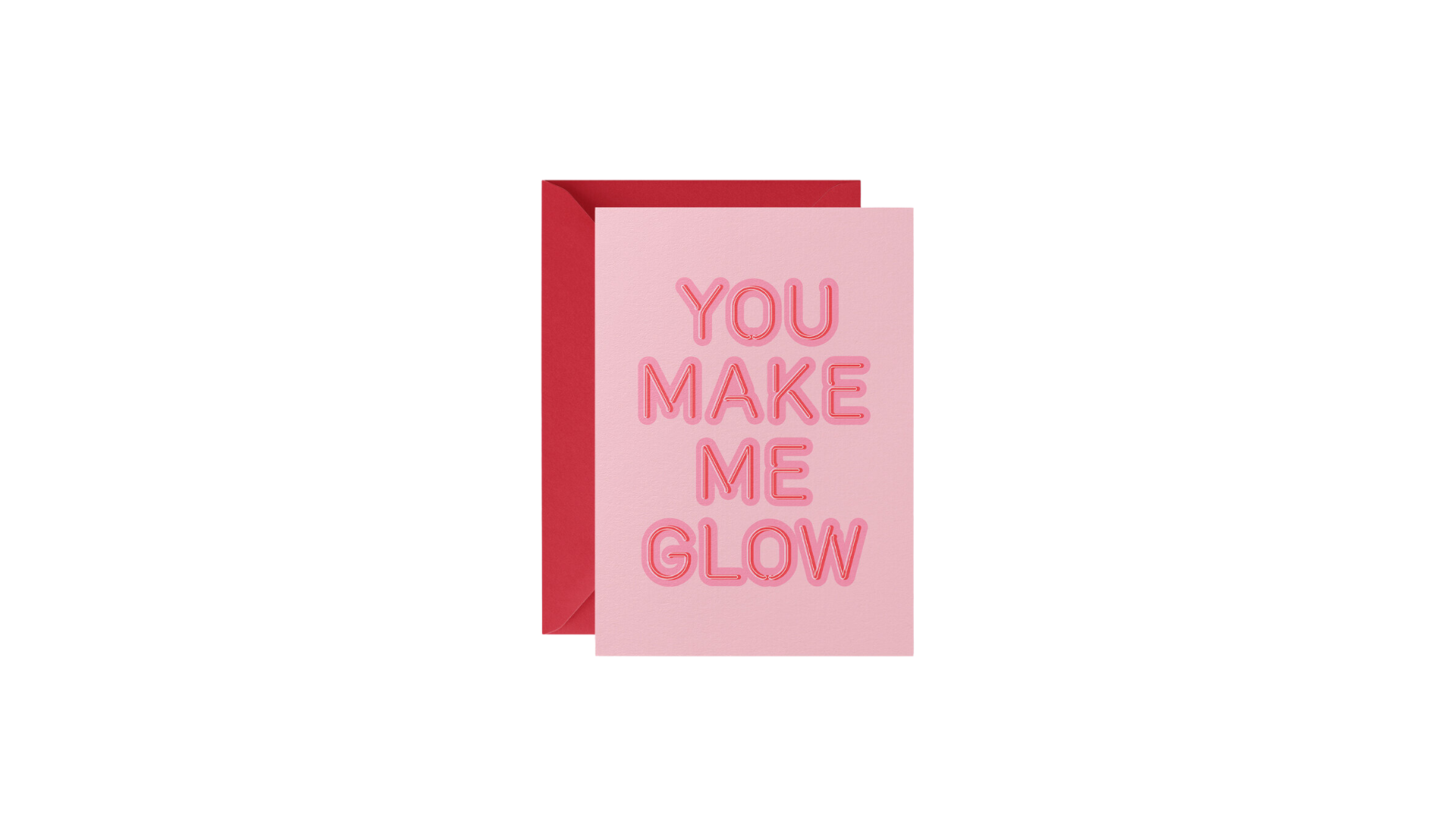 NUUNA Greeting Card You Make Me Glow – with red envelope