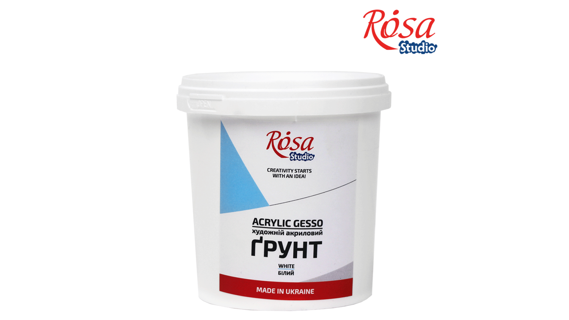 Acrylic Gesso, 500 ml (600g), ROSA Studio