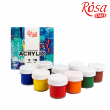 Acrylic paint set COLOR 9x10мл, ROSA START