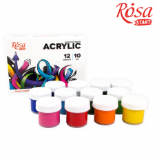 Acrylic paint set Graffiti 12x10мл, ROSA START