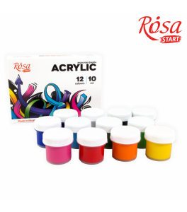Acrylic paint set Graffiti 12x10ml ROSA START