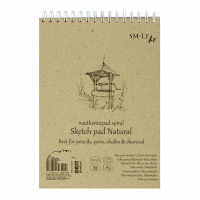 SM–LT AUTHENTIC PAD NATURAL SPIRAL A5 100G 70 SHEETS 5EB–70TS/NT