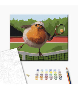 Painting by numbers Brushme "Round Robin" 40x50 cm