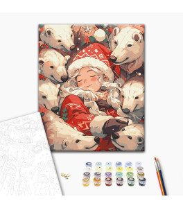 Painting by numbers Brushme "Polar hugs" 40x50 cm