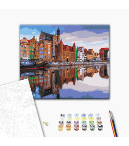 Painting by numbers Brushme "Embankment of Gdansk" 40x50 cm