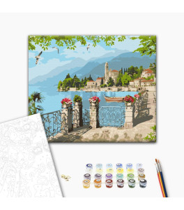 Painting by numbers Brushme "Coastal city" 40x50 cm