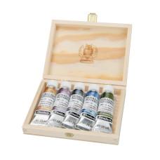 Schmincke Horadam Aquarell Super Granulation set 5x15 ml Tundra, drewniane pudełko