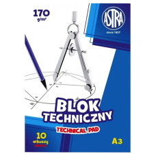 ASTRA A3 Technical Drawing Paper Pad – White 170 g/m², 10 Sheets