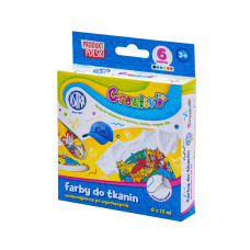 Farby do Tkanin ASTRA Creativo 6 × 15 ml Zestaw Farb do Malowania Tkanin